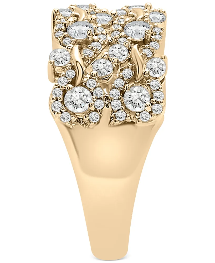 Wrapped in Love Diamond Swirl Cluster Statement Ring (1 ct. t.w.) in 14k Gold, Created for Macy's