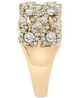 Wrapped in Love Diamond Swirl Cluster Statement Ring (1 ct. t.w.) in 14k Gold, Created for Macy's