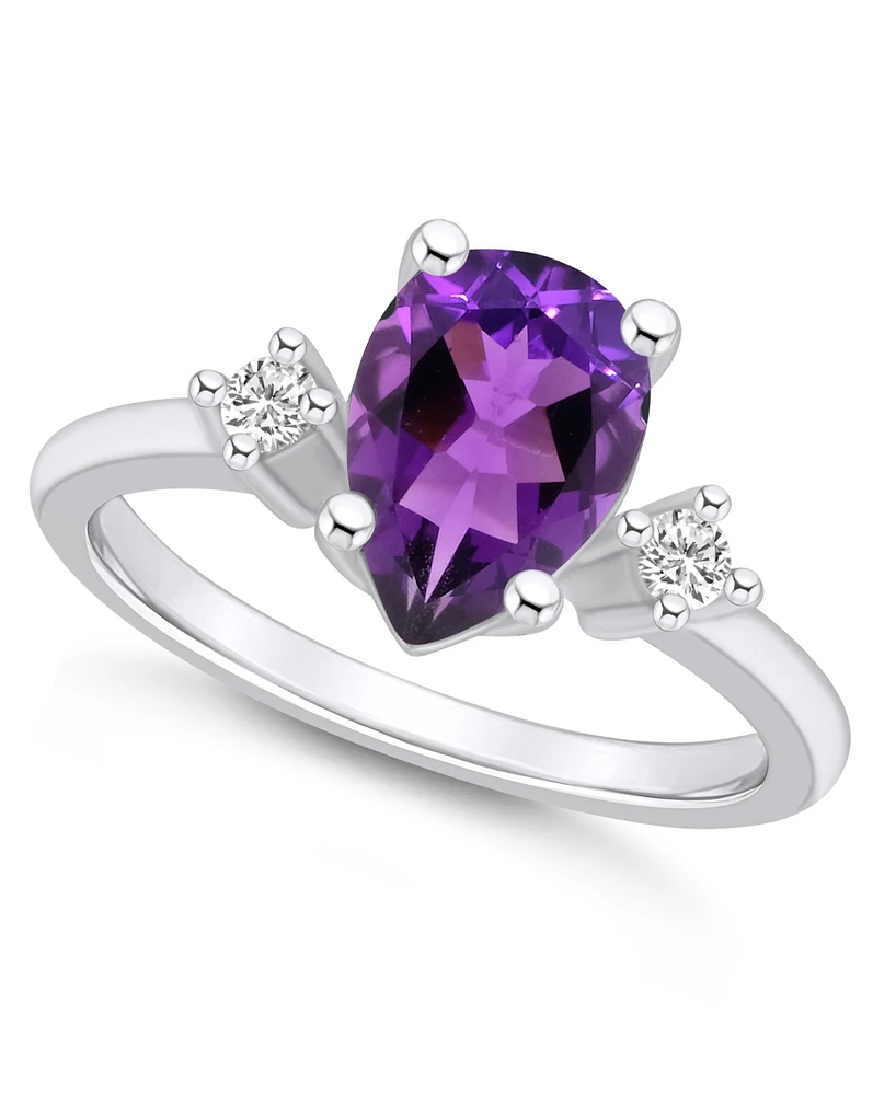 Macy's Amethyst and Diamond Ring (1-3/4 ct.t.w 1/10 ct.t.w) 14K Gold