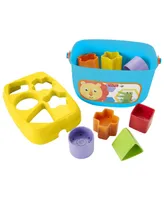 Fisher-Price Baby's First Blocks Shape Sorting Toy with Storage Bucket