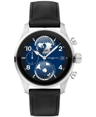 Montblanc Men's Summit 3 Black Leather Strap Smart Watch 42mm