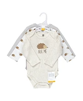Hudson Baby Boys Unisex Cotton Long-Sleeve Bodysuits