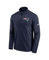 Men's Nike Navy New England Patriots Logo Pacer Performance Half-Zip Jacket