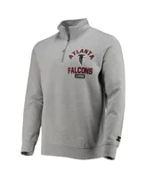 Men's Starter Gray Atlanta Falcons Throwback Heisman Quarter-Zip Jacket