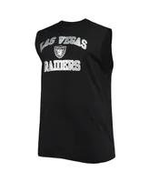 Men's Black Las Vegas Raiders Big and Tall Muscle Tank Top