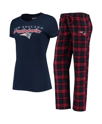 Women's Concepts Sport Navy, Red New England Patriots Logo T-shirt and Pants Set