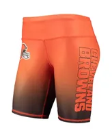 Women's Foco Orange Cleveland Browns Gradient Biker Shorts