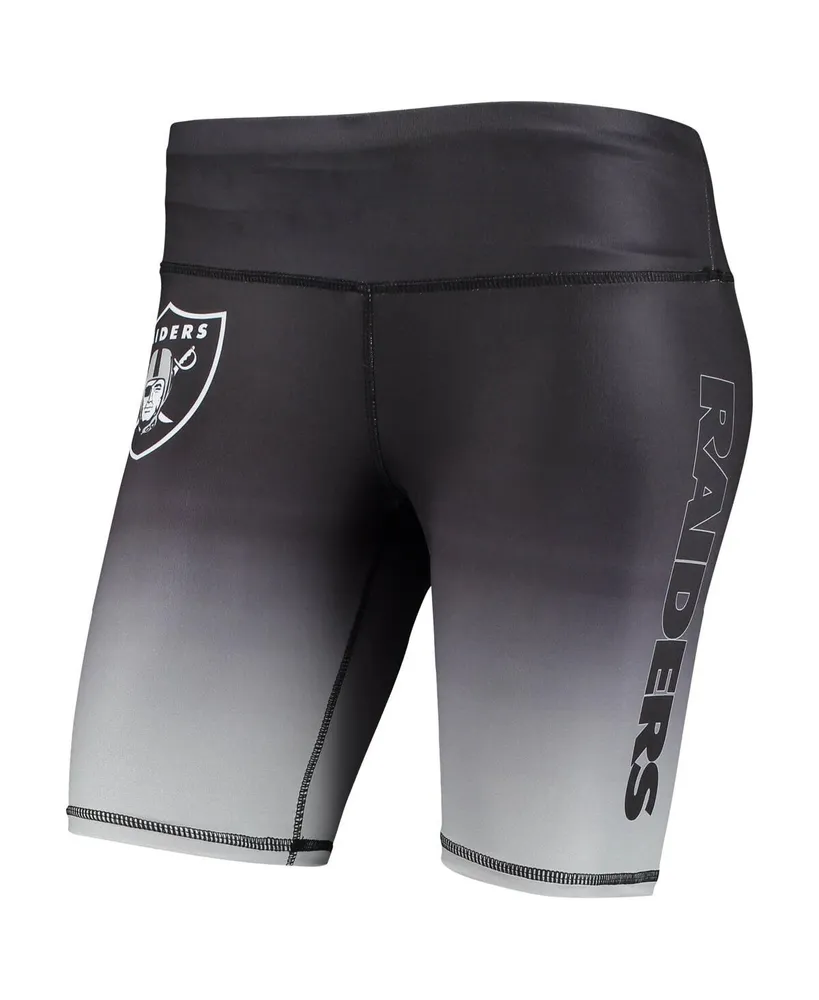 Women's Foco Black Las Vegas Raiders Gradient Biker Shorts