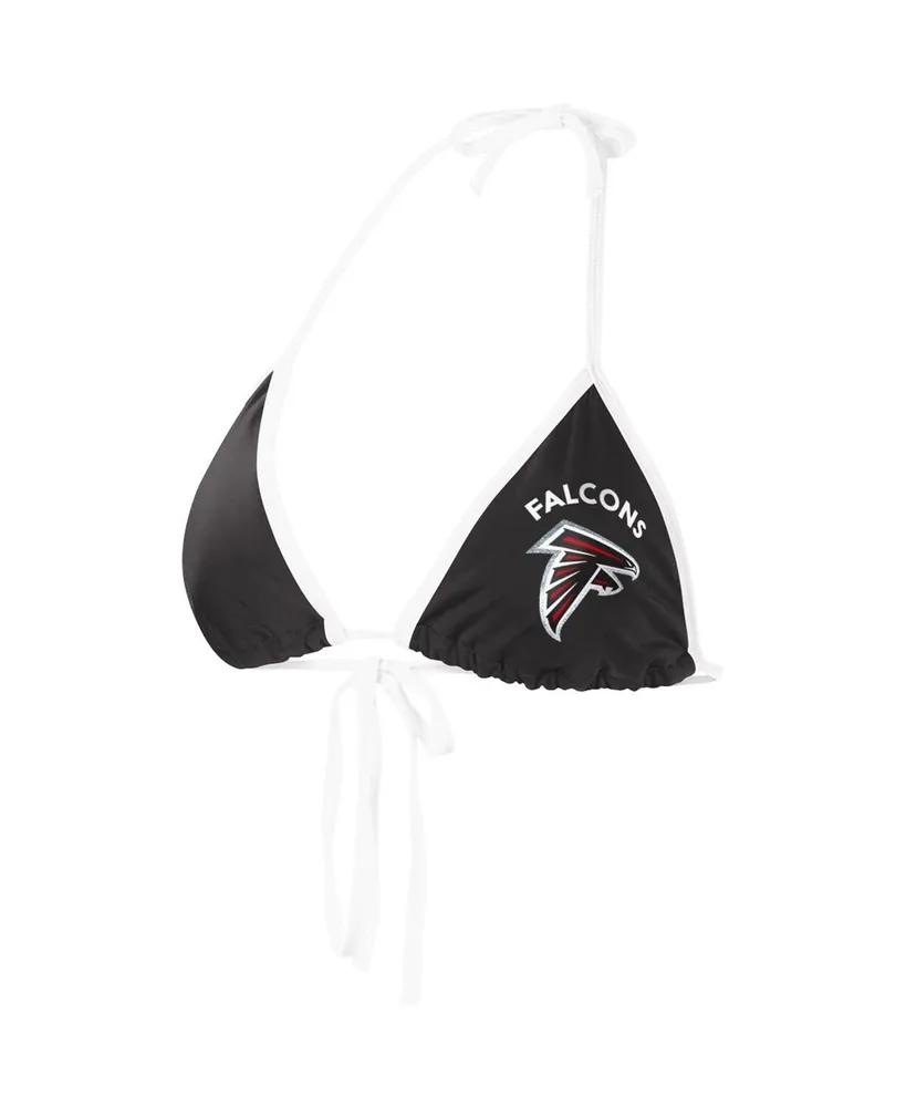 Women's G-iii 4Her by Carl Banks Black Atlanta Falcons Perfect Match Bikini Top