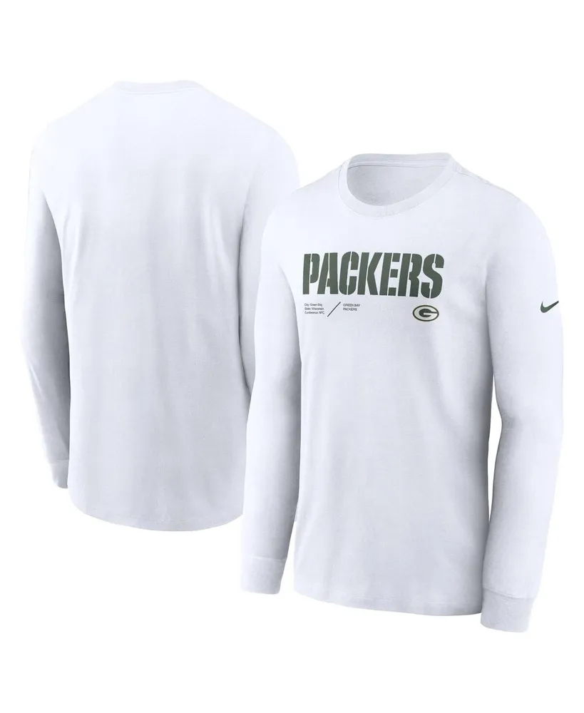 Nike Men's Green Bay Packers Sideline Green Half-Zip Long Sleeve Top