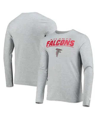 Men's New Era Heathered Gray Atlanta Falcons Combine Authentic Stated Long Sleeve T-shirt
