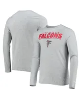 Men's New Era Heathered Gray Atlanta Falcons Combine Authentic Stated Long Sleeve T-shirt