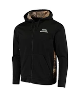 Men's Dunbrooke Black, Realtree Camo Seattle Seahawks Decoy Tech Fleece Full-Zip Hoodie