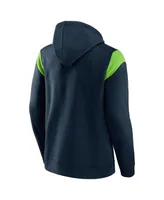 Men's Fanatics College Navy Seattle Seahawks Call The Shot Pullover Hoodie
