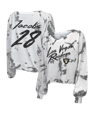 Mac Jones New England Patriots Majestic Threads Women's Off-Shoulder  Tie-Dye Name & Number Cropped Long Sleeve V-Neck T-Shirt - White