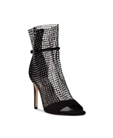 Nine West Women's Imery Mesh Peep Toe Booties