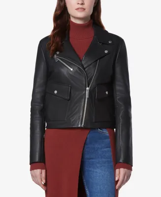 Marc New York Women's Seton Asymmetric Leather Moto Jacket