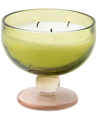 Paddywax Aura Green & Blush Tinted Goblet Misted Lime Candle, 6 oz.