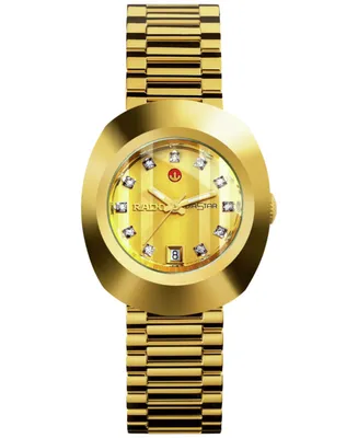 Rado Unisex Swiss Original DiaStar Gold-Tone Stainless Steel Bracelet Watch 27mm