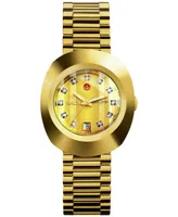 Rado Unisex Swiss Original DiaStar Gold-Tone Stainless Steel Bracelet Watch 27mm