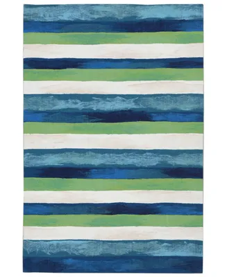 Liora Manne' Visions Ii Painted Stripes 2' x 3' Outdoor Area Rug