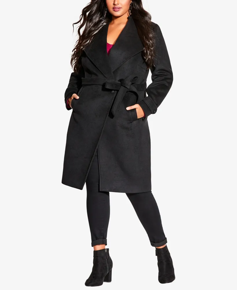 City Chic Women's So Sleek Coat