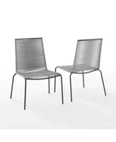 Fenton 2 Piece Outdoor Wicker Stackable Chair Set