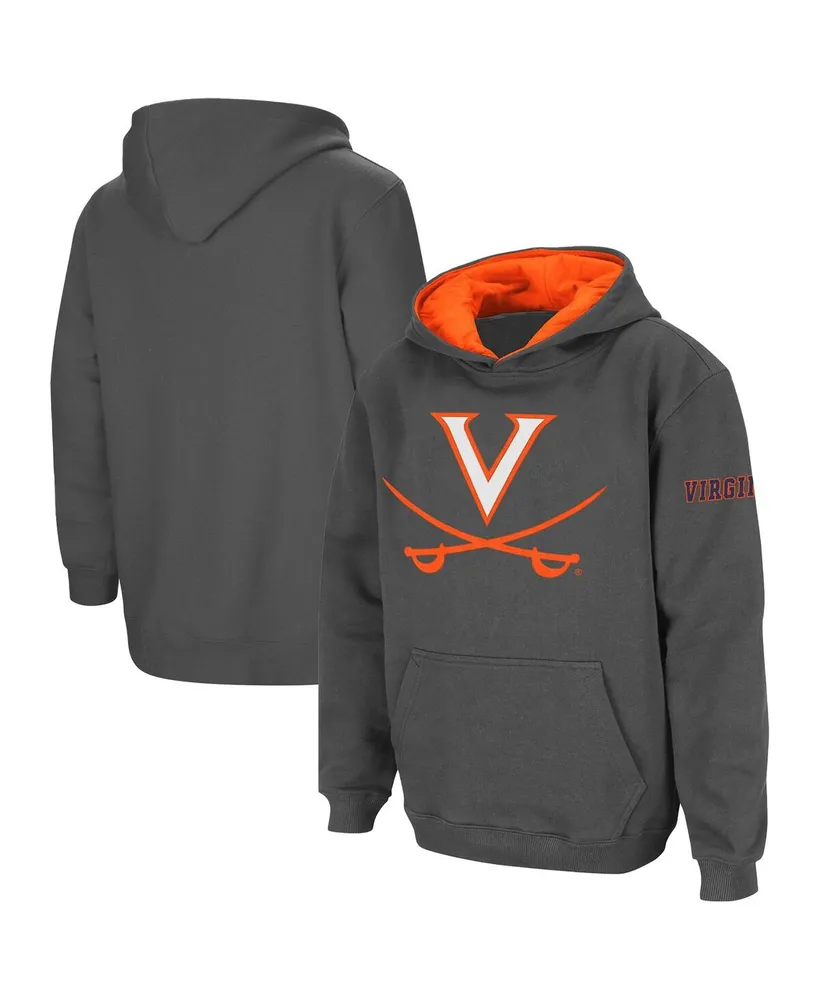 Big Boys Charcoal Virginia Cavaliers Logo Pullover Hoodie