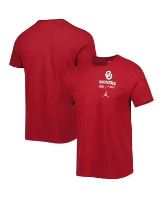 Men's Jordan Crimson Oklahoma Sooners Team Practice Performance T-shirt