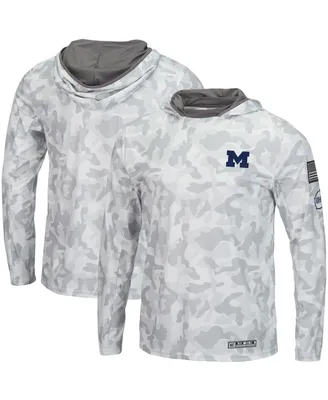 Men's Colosseum Arctic Camo Michigan Wolverines Oht Military-Inspired Appreciation Long Sleeve Hoodie Top