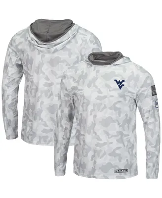 Men's Colosseum Arctic Camo West Virginia Mountaineers Oht Military-Inspired Appreciation Long Sleeve Hoodie Top