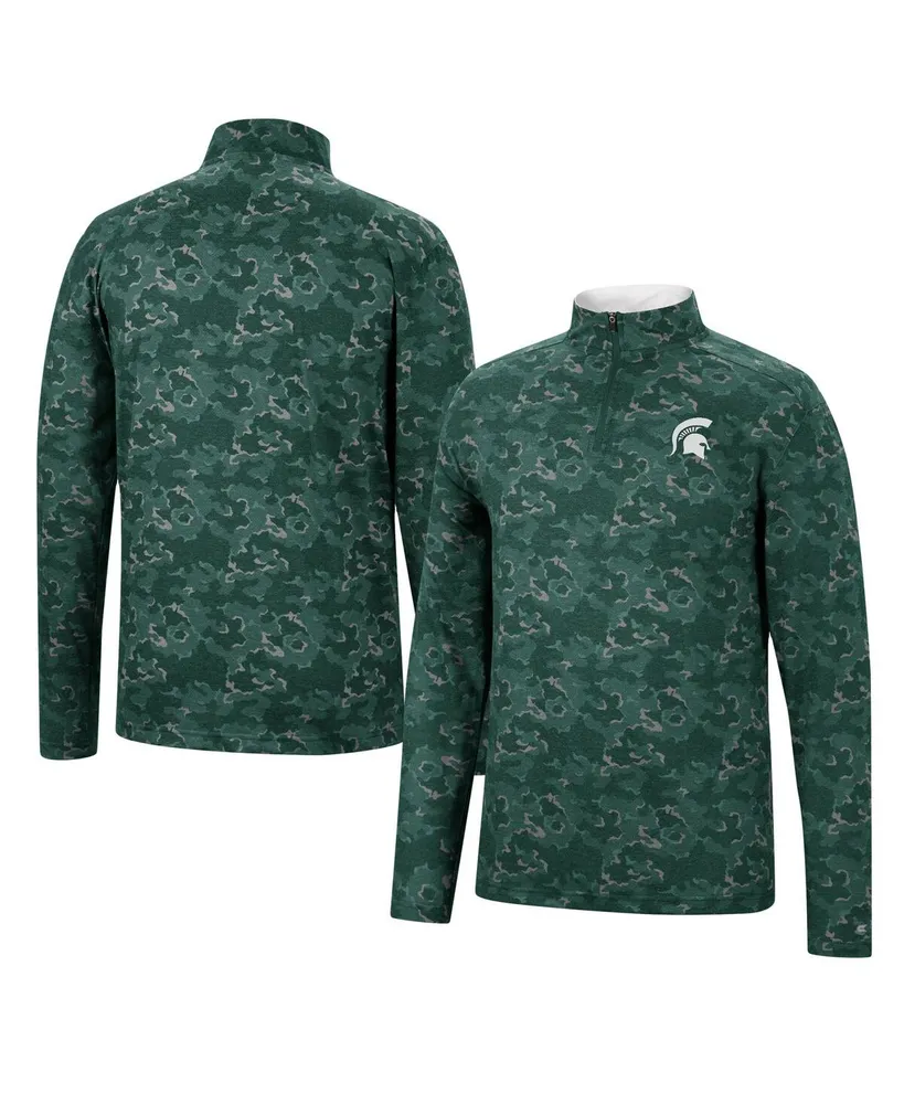 Men's Colosseum Green Michigan State Spartans Tivo Quarter-Zip Jacket