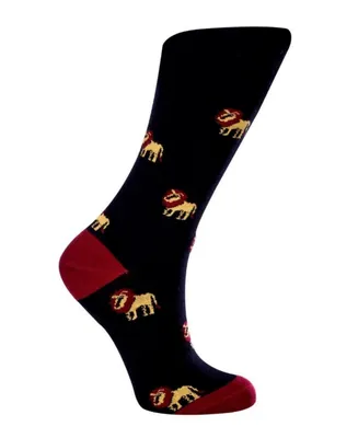 Love Sock Company Women's Lions W-Cotton Dress Socks with Seamless Toe Design, Pack of 1
