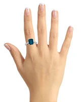 Macy's London Blue Topaz (4-1/4 ct. t.w.) and Diamond (1/4 Ring 14K Gold