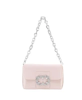 Nina Women's Baguette Bag with Crystal Buckle Handbag