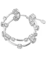 Swarovski Crystal Double-Row Bangle Bracelet