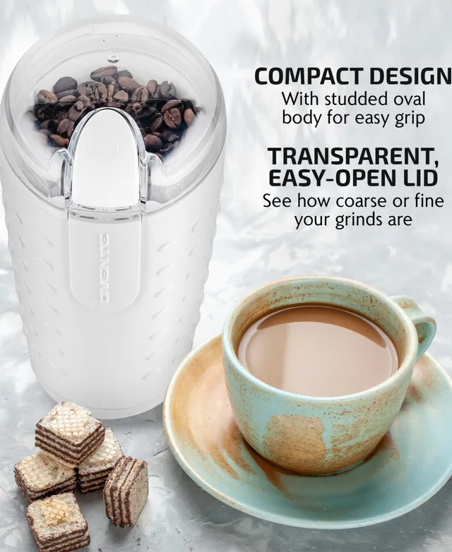 OVENTE 2.1 oz. Silver Multi-Purpose Electric Coffee Grinder Lid