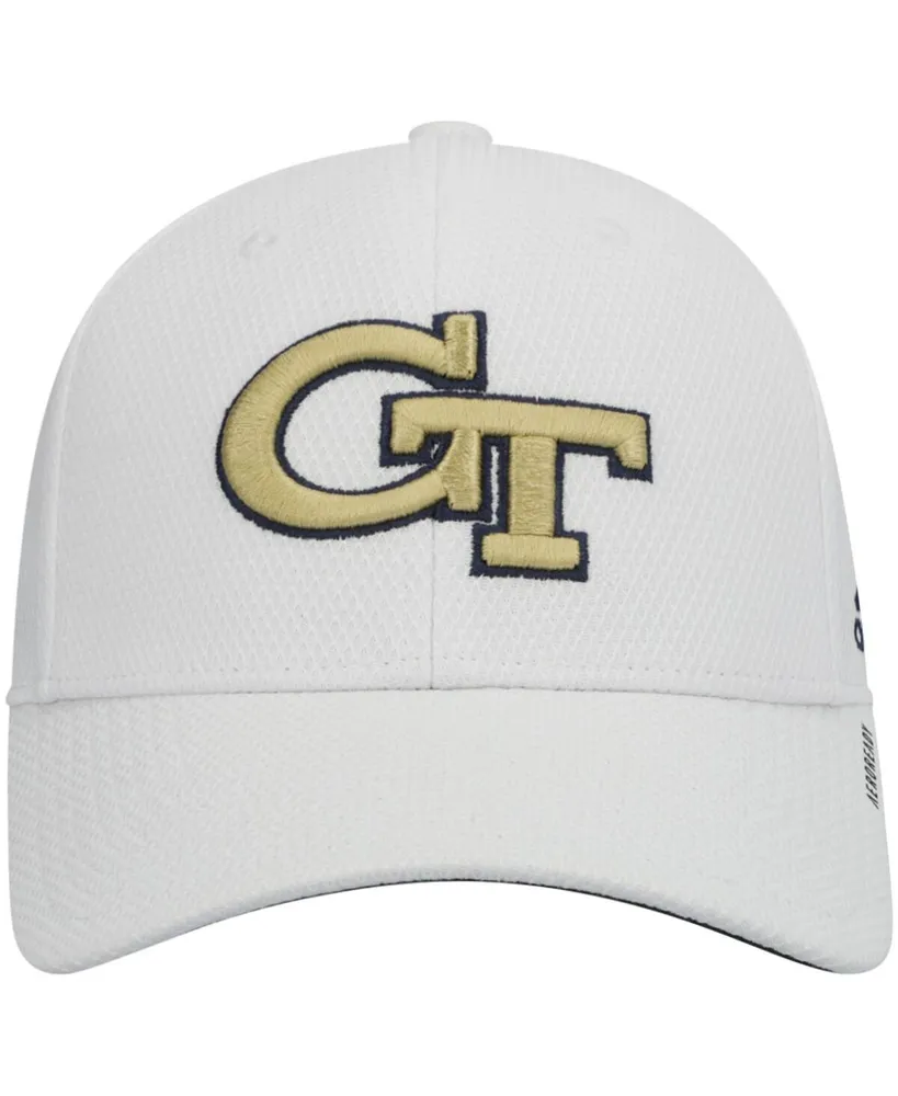 Men's adidas White Georgia Tech Yellow Jackets 2021 Sideline Coaches Aeroready Flex Hat