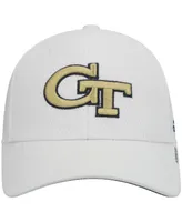 Men's adidas White Georgia Tech Yellow Jackets 2021 Sideline Coaches Aeroready Flex Hat