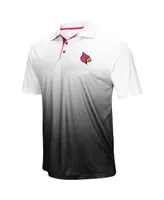 Men's Colosseum Heathered Gray Louisville Cardinals Magic Team Logo Polo Shirt