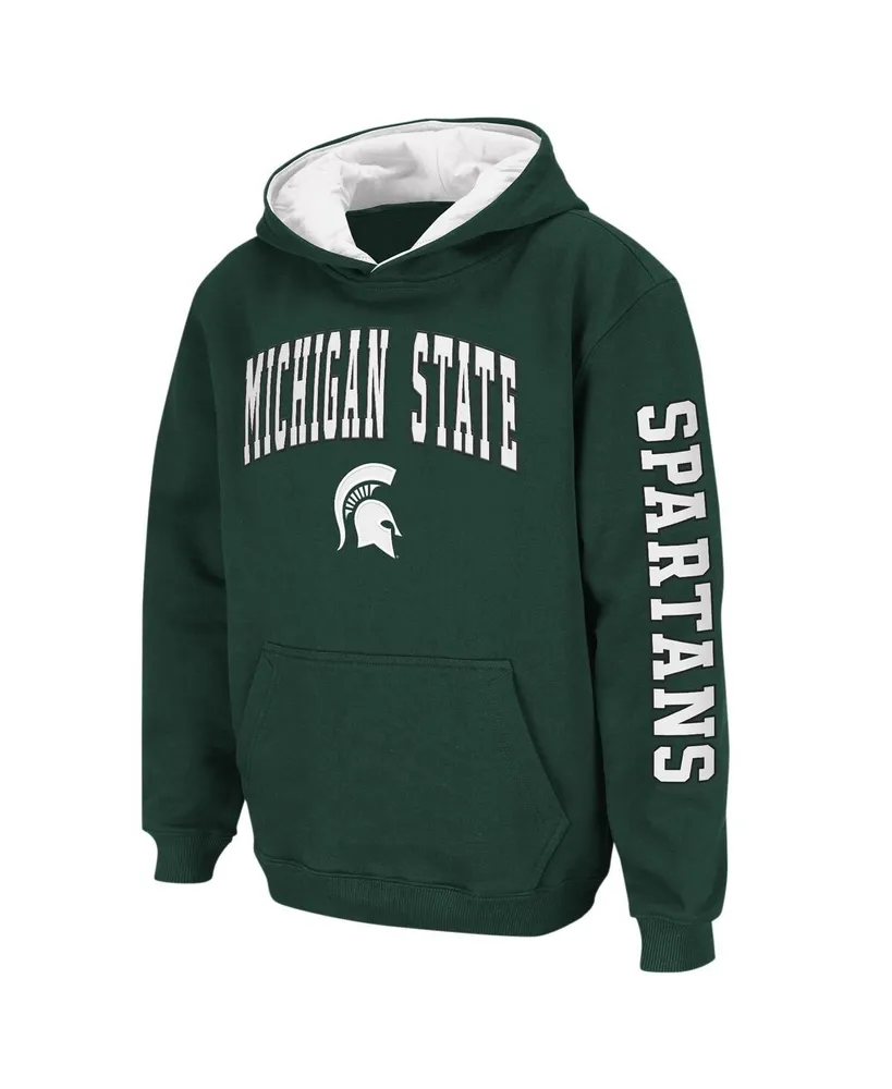 Big Boys Colosseum Green Michigan State Spartans 2-Hit Team Pullover Hoodie