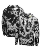 Men's Colosseum Black Bowie State Bulldogs Tie-Dye Pullover Hoodie