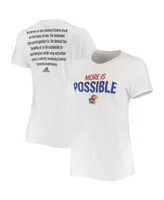 Women's adidas White Kansas Jayhawks More Is Possible T-shirt