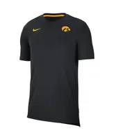 Men's Nike Black Iowa Hawkeyes Coach Uv Performance T-shirt