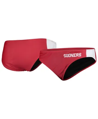 Women's Foco Crimson Oklahoma Sooners Wordmark Bikini Bottom