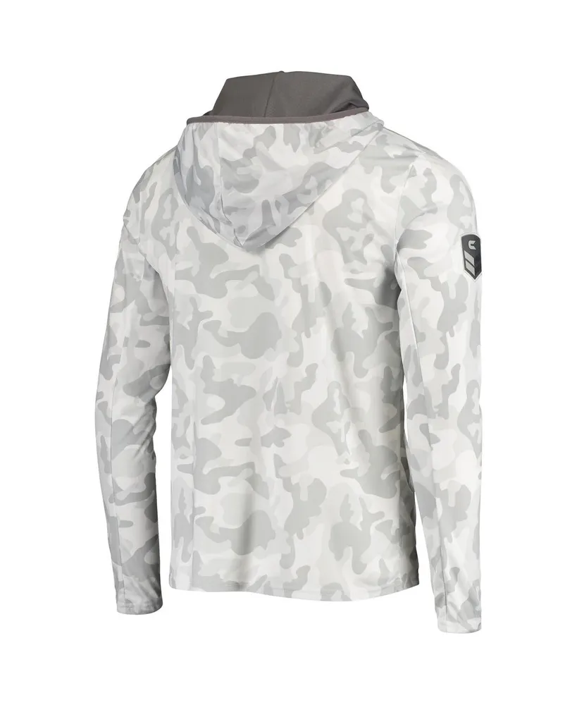 Men's Colosseum Arctic Camo Air Force Falcons Oht Military-Inspired Appreciation Long Sleeve Hoodie Top