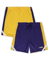 Men's Colosseum Purple, Gold Lsu Tigers Big and Tall Team Reversible Shorts