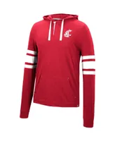 Men's Colosseum Crimson Washington State Cougars Lebowski Hoodie Long Sleeve T-shirt