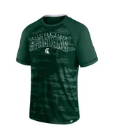 Men's Fanatics Green Michigan State Spartans Arch Outline Raglan T-shirt