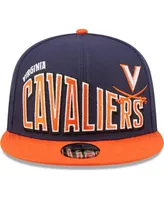 Men's New Era Navy Virginia Cavaliers Two-Tone Vintage-Like Wave 9FIFTY Snapback Hat